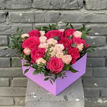 Цветочная композиция из Розы в коробке в Новом Карачае