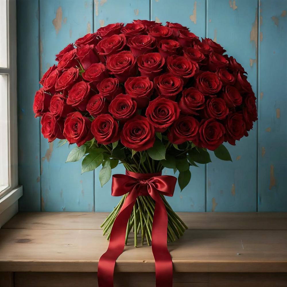 Букет Красные розы Блэк Меджик в Новом Карачае