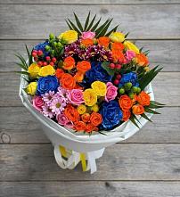Букет цветов из:  Розы и Хризантемы в Новом Карачае