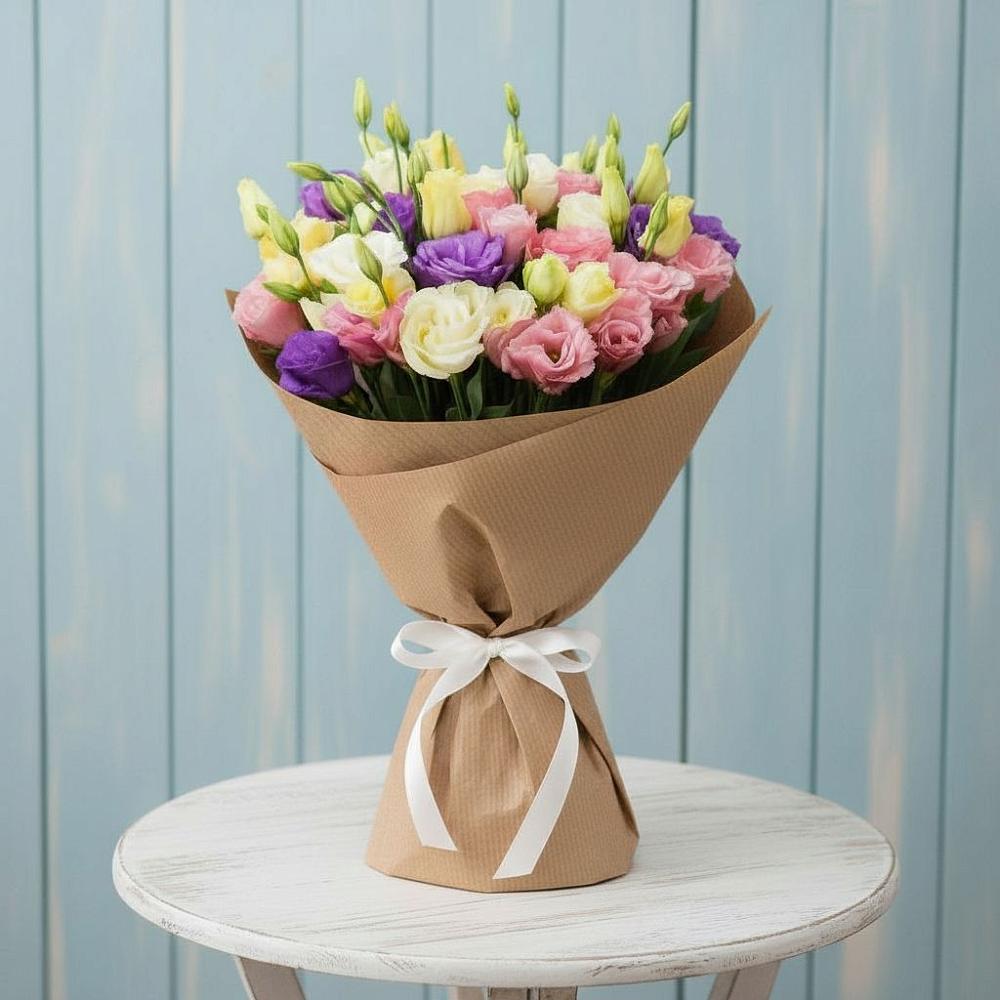 Букет цветов из: Лизиантусы в Новом Карачае