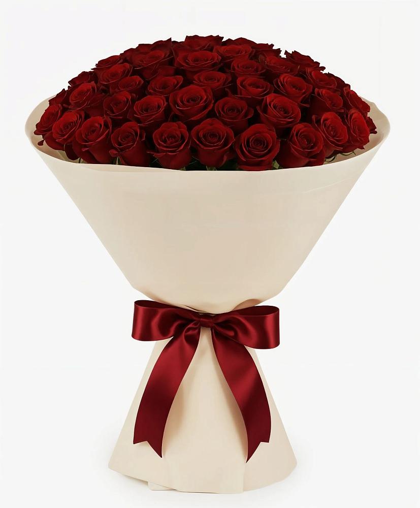 Букет 101 Бордовая роза Блэк Бакарра в Новом Карачае