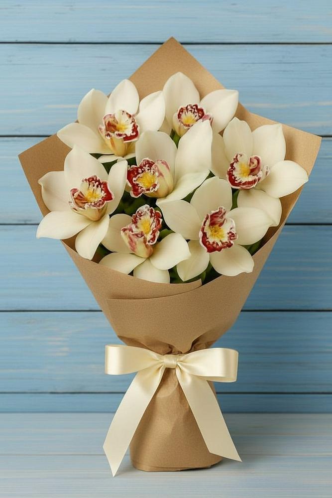 Букет цветов из: Орхидеи и Розы в Новом Карачае