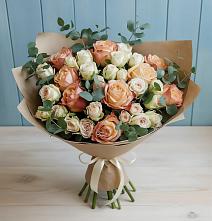 Букет цветов из:  Альстромерии и Розы в Новом Карачае